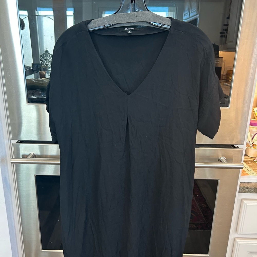 Madewell Black shift Dress size S GUC